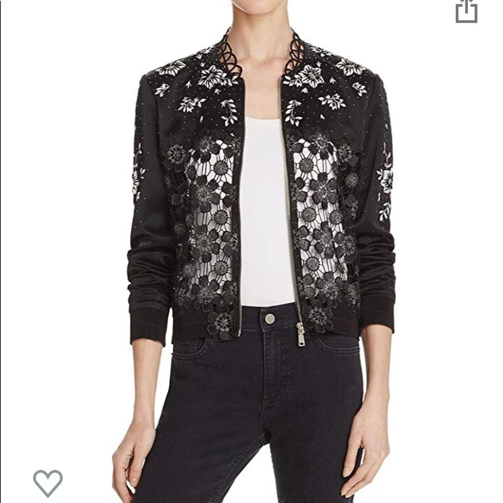 Women’s Brandy Metallic Silk Bomber Jacket